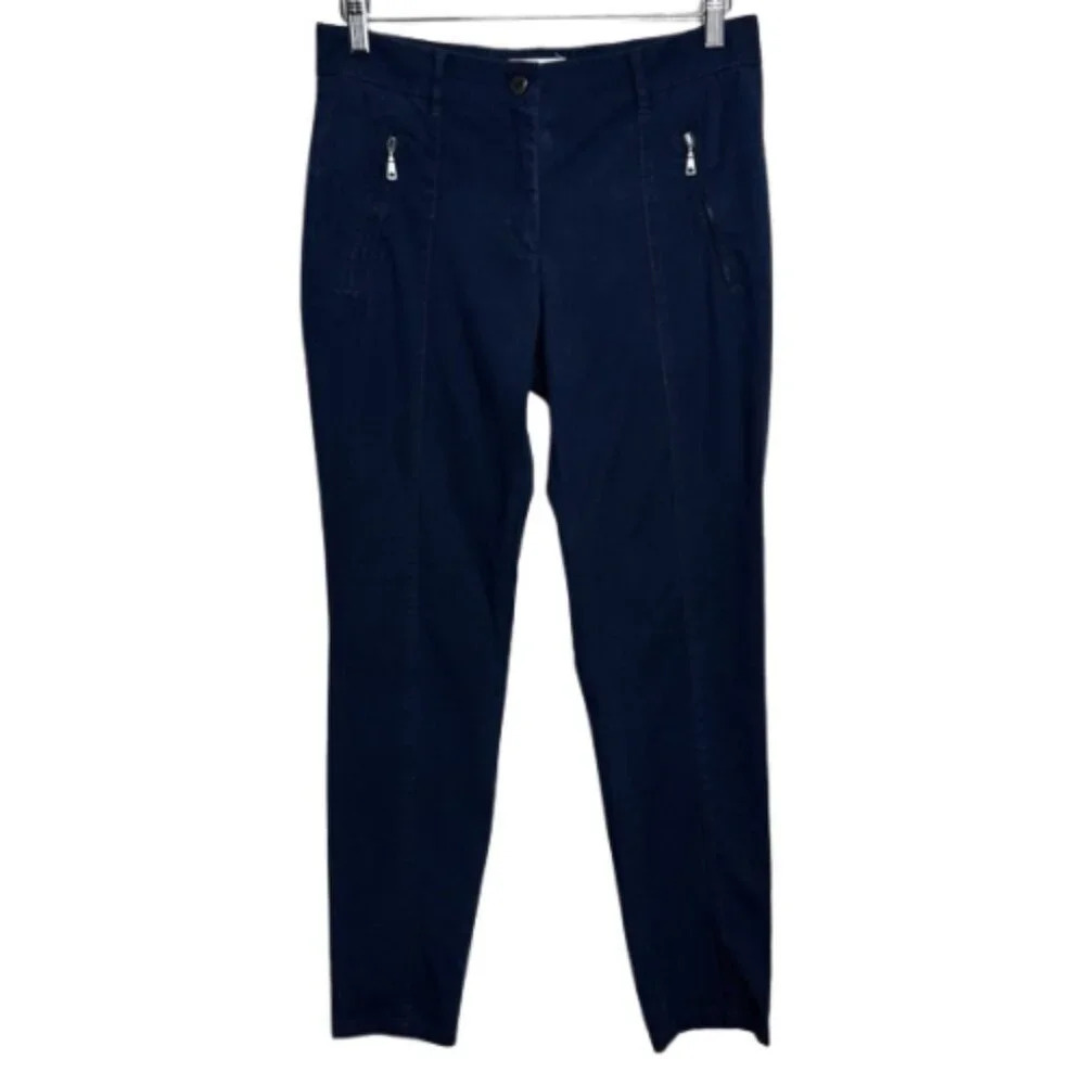 BRAX Womens 29 Malia Mt Zip Navy Pant